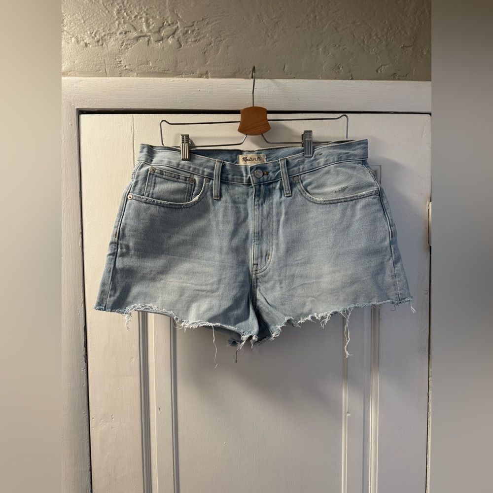 Light Blue Madewell Relaxed Denim Women’s Shorts, Size 30